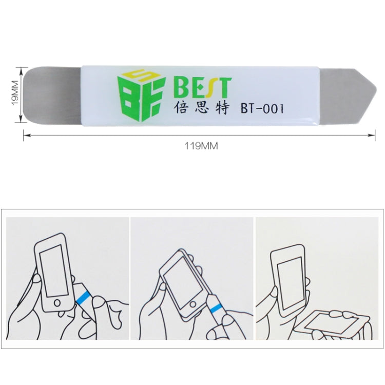 2 PCS BEST BST-001 Stainless Steel Blade Soft Thin Pry Spudger by buy2fix