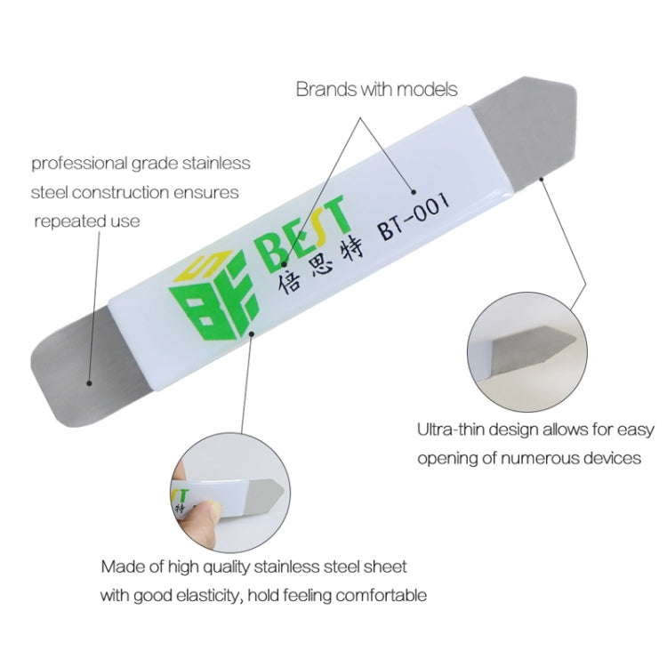 2 PCS BEST BST-001 Stainless Steel Blade Soft Thin Pry Spudger by buy2fix
