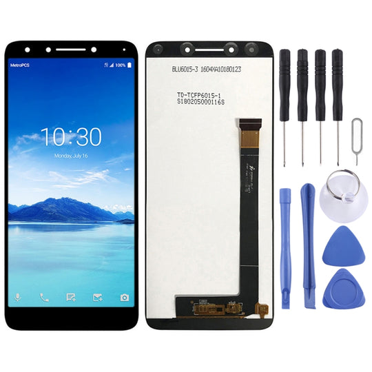 LCD-Bildschirm und Digitizer-Vollmontage für Alcatel 7 / 6062 / 6062W / 6062T (Schwarz)
