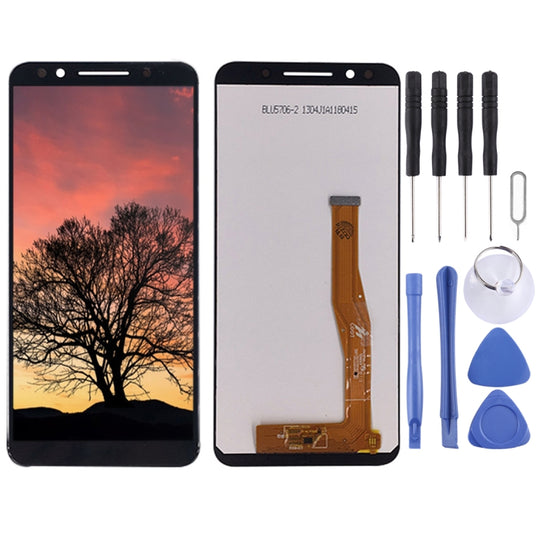 LCD-Bildschirm und Digitizer-Vollmontage für Alcatel 3X / 5058 / 5058A (Schwarz)