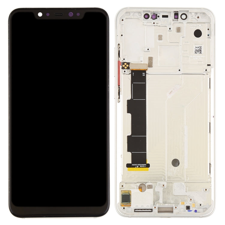 LCD Screen and Digitizer Full Assembly with Frame & Side Keys for Xiaomi Mi 8(Silver) - LCD Screen by buy2fix | Online Shopping UK | buy2fix