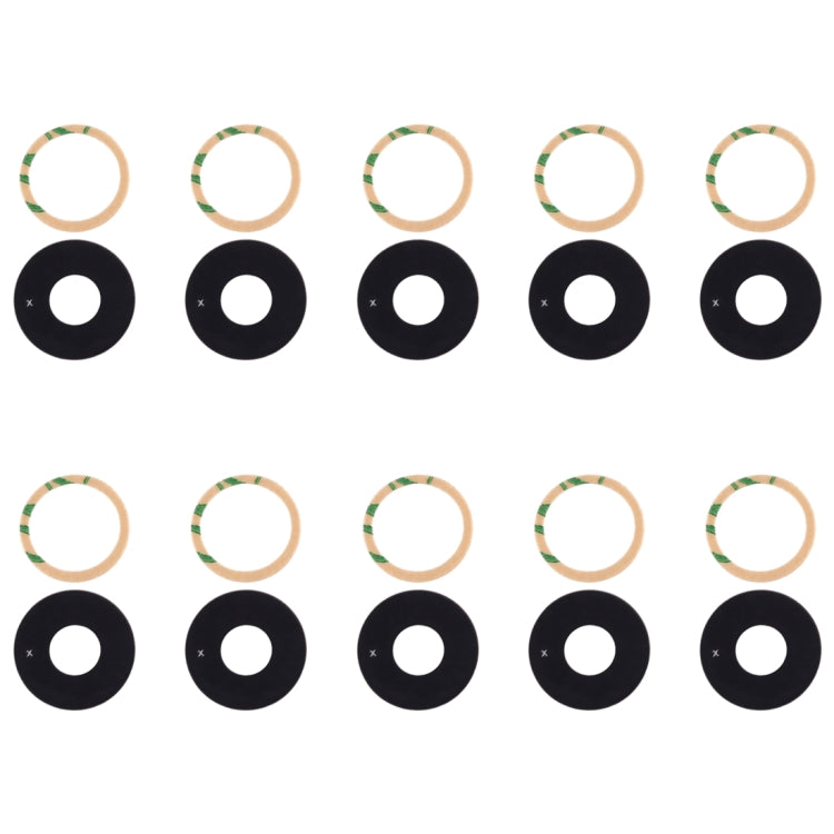 10 PCS Back Camera Lens Cover & Adhesive for Xiaomi Mi Mix2 - Camera by buy2fix | Online Shopping UK | buy2fix