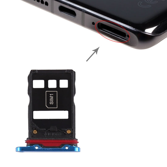 Tiroir pour carte SIM + Tiroir pour carte SIM pour Huawei P30 Pro (Bleu)