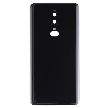 For OnePlus 6 Smooth Surface Battery Back Cover (Black) - Back Cover by buy2fix | Online Shopping UK | buy2fix