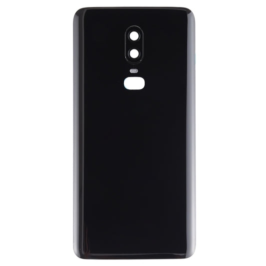 For OnePlus 6 Smooth Surface Battery Back Cover (Black) - Back Cover by buy2fix | Online Shopping UK | buy2fix