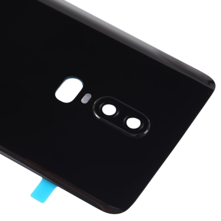 For OnePlus 6 Smooth Surface Battery Back Cover (Black) - Back Cover by buy2fix | Online Shopping UK | buy2fix