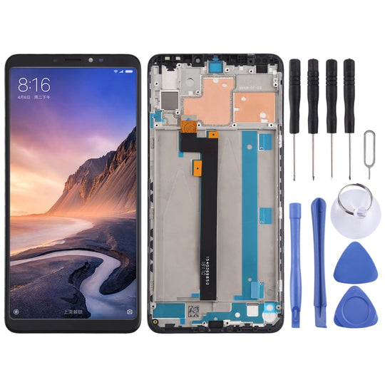 Écran LCD TFT pour ensemble complet de numériseur Xiaomi Mi Max 3 avec cadre (noir)