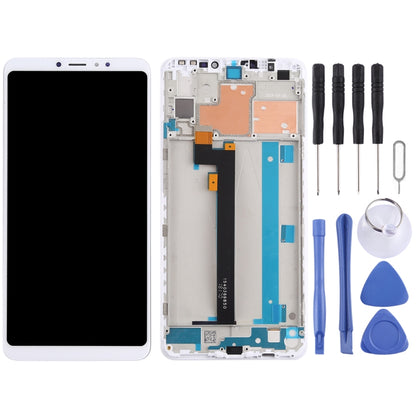 TFT LCD Screen for Xiaomi Mi Max 3 Digitizer Full Assembly with Frame(White) - LCD Screen by buy2fix | Online Shopping UK | buy2fix