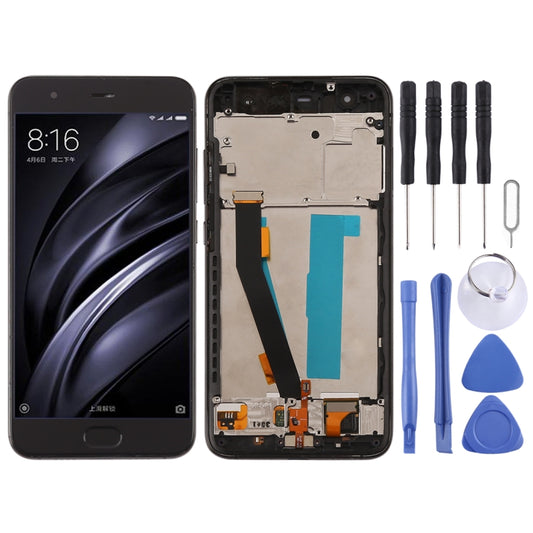 TFT LCD Screen for Xiaomi Mi 6 Digitizer Full Assembly with Frame(Black) - LCD Screen by buy2fix | Online Shopping UK | buy2fix