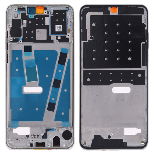 Front Housing LCD Frame Bezel Plate with Side Keys for Huawei P30 Lite (24MP)(Silver) - Full Housing Cover by buy2fix | Online Shopping UK | buy2fix