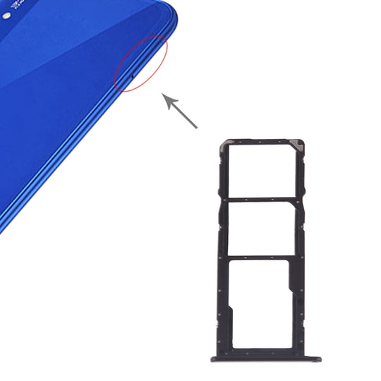 SIM-Kartenfach + SIM-Kartenfach + Micro-SD-Karte für Huawei Honor Play 8A (Schwarz)