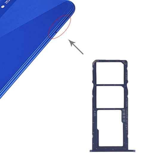 SIM-Kartenfach + SIM-Kartenfach + Micro-SD-Karte für Huawei Honor Play 8A (Blau)