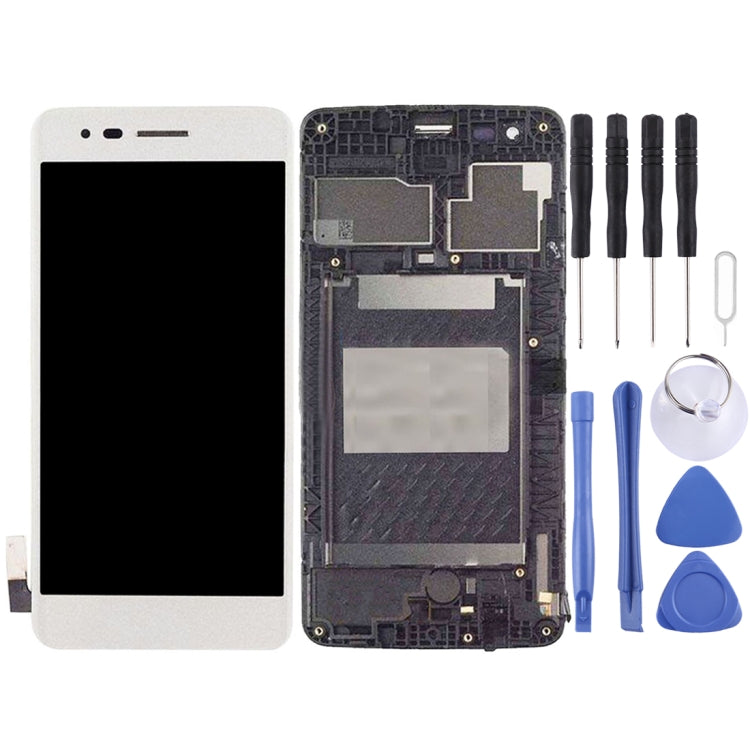 TFT LCD Screen for LG K8 2017 US215 M210 M200N with Digitizer Full Assembly with Frame  (Silver) - For LG by buy2fix | Online Shopping UK | buy2fix