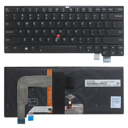 US Keyboard with Backlight for Lenovo Thinkpad T460S T470S - Replacement Keyboards by buy2fix | Online Shopping UK | buy2fix