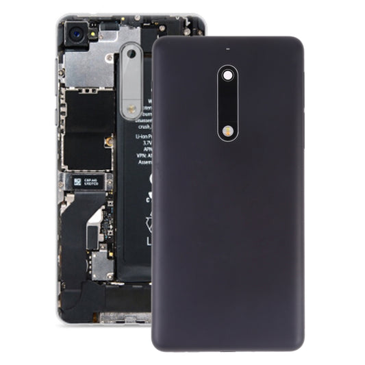 Battery Back Cover with Camera Lens & Side Keys for Nokia 5(Black) - Back Cover by buy2fix | Online Shopping UK | buy2fix