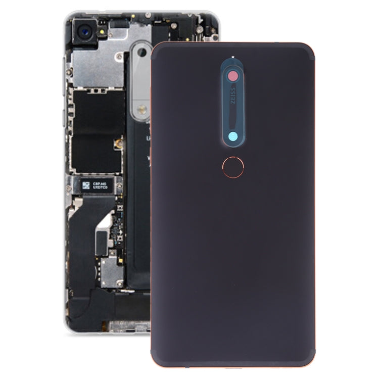 Battery Back Cover with Camera Lens & Side Keys & Fingerprint Sensor for Nokia 6.1 / 6 (2018) / 6 (2nd Gen)(Black) - Back Cover by buy2fix | Online Shopping UK | buy2fix