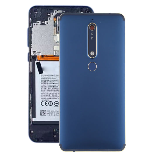 Battery Back Cover with Camera Lens & Side Keys & Fingerprint Sensor for Nokia 6.1 / 6 (2018) / 6 (2nd Gen)(Blue) - Back Cover by buy2fix | Online Shopping UK | buy2fix