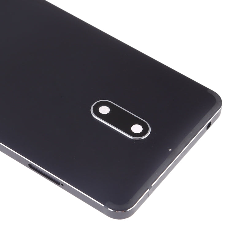 Battery Back Cover with Camera Lens & Side Keys for Nokia 6(Black) - Back Cover by buy2fix | Online Shopping UK | buy2fix