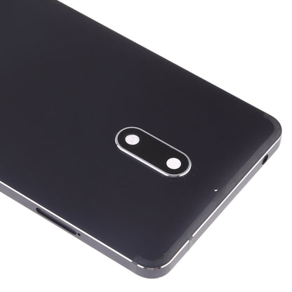 Battery Back Cover with Camera Lens & Side Keys for Nokia 6(Black) - Back Cover by buy2fix | Online Shopping UK | buy2fix