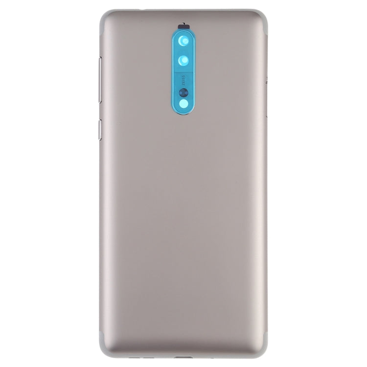 Battery Back Cover with Camera Lens & Side Keys for Nokia 8(Gold) - Back Cover by buy2fix | Online Shopping UK | buy2fix