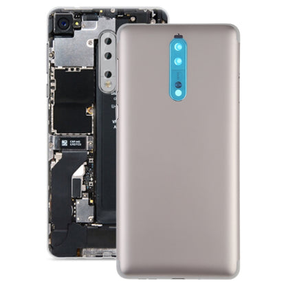 Battery Back Cover with Camera Lens & Side Keys for Nokia 8(Gold) - Back Cover by buy2fix | Online Shopping UK | buy2fix