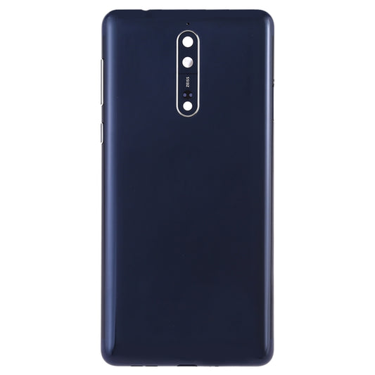 Battery Back Cover with Camera Lens & Side Keys for Nokia 8(Blue) - Back Cover by buy2fix | Online Shopping UK | buy2fix