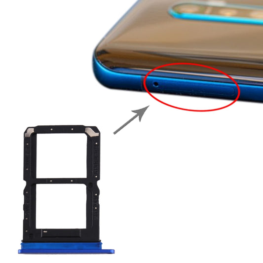 For OPPO Reno Ace SIM Card Tray + SIM Card Tray (Blue) - Card Tray by buy2fix | Online Shopping UK | buy2fix