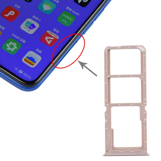 For OPPO A11x/A11/A9(2020)/A5(2020) SIM Card Tray + SIM Card Tray + Micro SD Card Tray (Gold) - Card Tray by buy2fix | Online Shopping UK | buy2fix