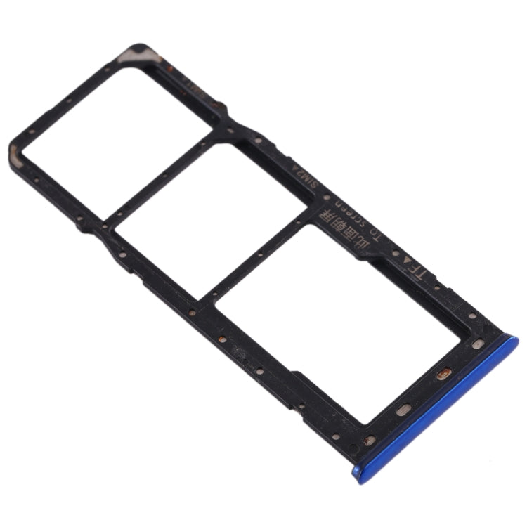 For OPPO Realme 3 SIM Card Tray + SIM Card Tray + Micro SD Card Tray (Blue) - Card Tray by buy2fix | Online Shopping UK | buy2fix