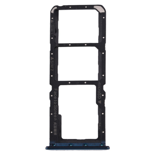 For Realme X2 SIM Card Tray + SIM Card Tray + Micro SD Card Tray (Blue) - Card Tray by buy2fix | Online Shopping UK | buy2fix