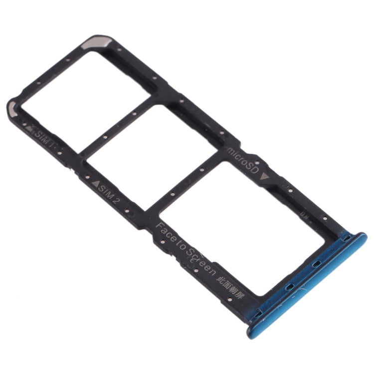 For Realme X2 SIM Card Tray + SIM Card Tray + Micro SD Card Tray (Blue) - Card Tray by buy2fix | Online Shopping UK | buy2fix
