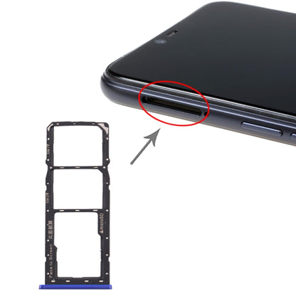 For Realme 2 SIM Card Tray + SIM Card Tray + Micro SD Card Tray (Blue) - Card Tray by buy2fix | Online Shopping UK | buy2fix