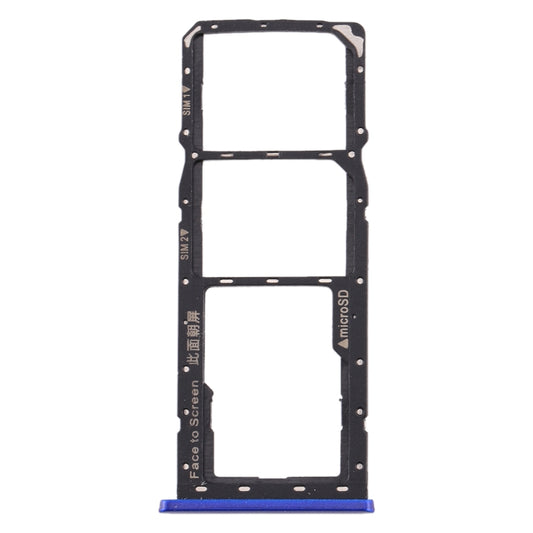 For Realme 2 SIM Card Tray + SIM Card Tray + Micro SD Card Tray (Blue) - Card Tray by buy2fix | Online Shopping UK | buy2fix
