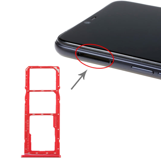 For Realme 2 SIM Card Tray + SIM Card Tray + Micro SD Card Tray (Red) - Card Tray by buy2fix | Online Shopping UK | buy2fix