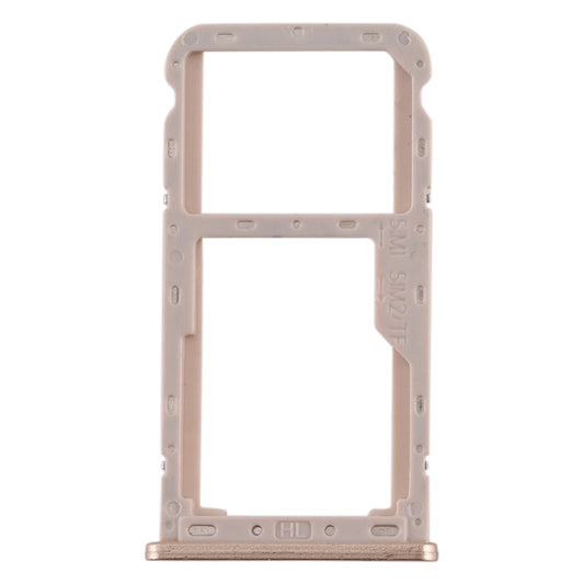 For Meizu M6T SIM Card Tray + SIM / Micro SD Card Tray (Gold) - For Meizu by buy2fix | Online Shopping UK | buy2fix