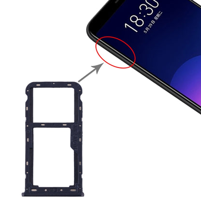 For Meizu M6T SIM Card Tray + SIM / Micro SD Card Tray (Blue) - For Meizu by buy2fix | Online Shopping UK | buy2fix