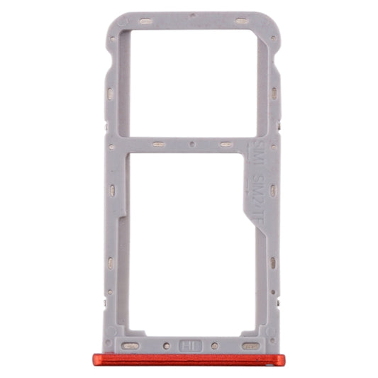 For Meizu M6T SIM Card Tray + SIM / Micro SD Card Tray (Red) - For Meizu by buy2fix | Online Shopping UK | buy2fix