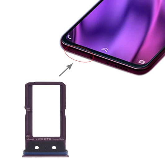 For Vivo NEX Dual Display SIM Card Tray + SIM Card Tray (Purple) - Card Tray by buy2fix | Online Shopping UK | buy2fix