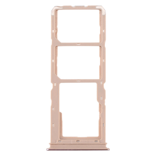 For vivo Y5s SIM Card Tray + SIM Card Tray + Micro SD Card Tray (Gold) - Card Tray by buy2fix | Online Shopping UK | buy2fix