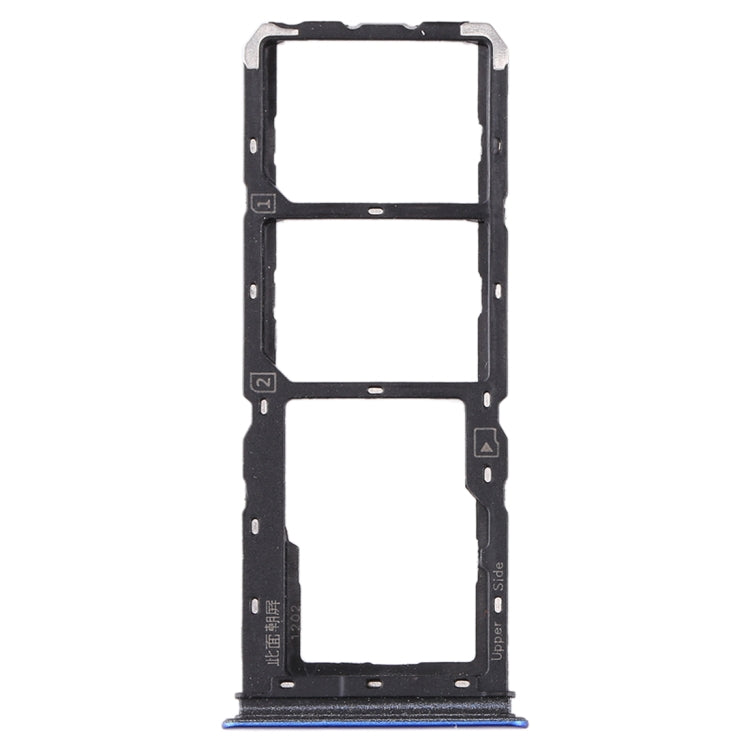 For vivo Y5s SIM Card Tray + SIM Card Tray + Micro SD Card Tray (Blue) - Card Tray by buy2fix | Online Shopping UK | buy2fix