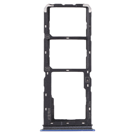 For vivo Y5s SIM Card Tray + SIM Card Tray + Micro SD Card Tray (Blue) - Card Tray by buy2fix | Online Shopping UK | buy2fix