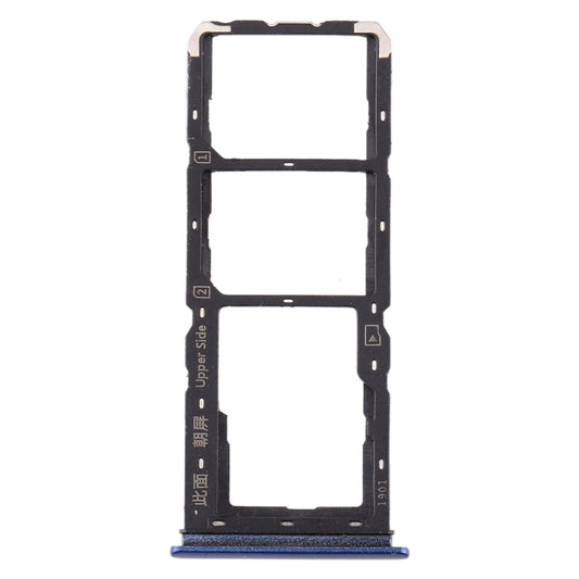 For vivo Y3 SIM Card Tray + SIM Card Tray + Micro SD Card Tray (Blue) - Card Tray by buy2fix | Online Shopping UK | buy2fix