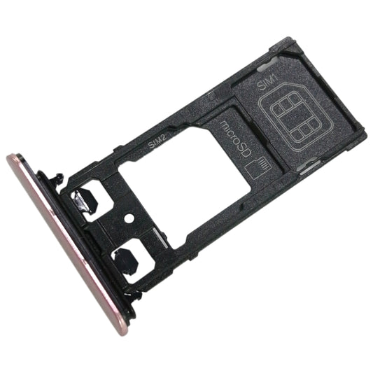 SIM1 Card Tray + SIM2 Card / Micro SD Card Tray for Sony Xperia XZ(Pink) - Card Tray by buy2fix | Online Shopping UK | buy2fix