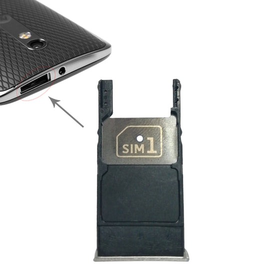 SIM Card Tray + Micro SD Card Tray for Motorola Moto X Style / XT1575(Silver) - Card Socket by buy2fix | Online Shopping UK | buy2fix
