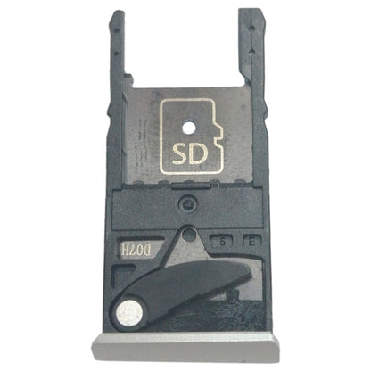 SIM Card Tray + Micro SD Card Tray for Motorola Moto X Style / XT1575(Silver) - Card Socket by buy2fix | Online Shopping UK | buy2fix