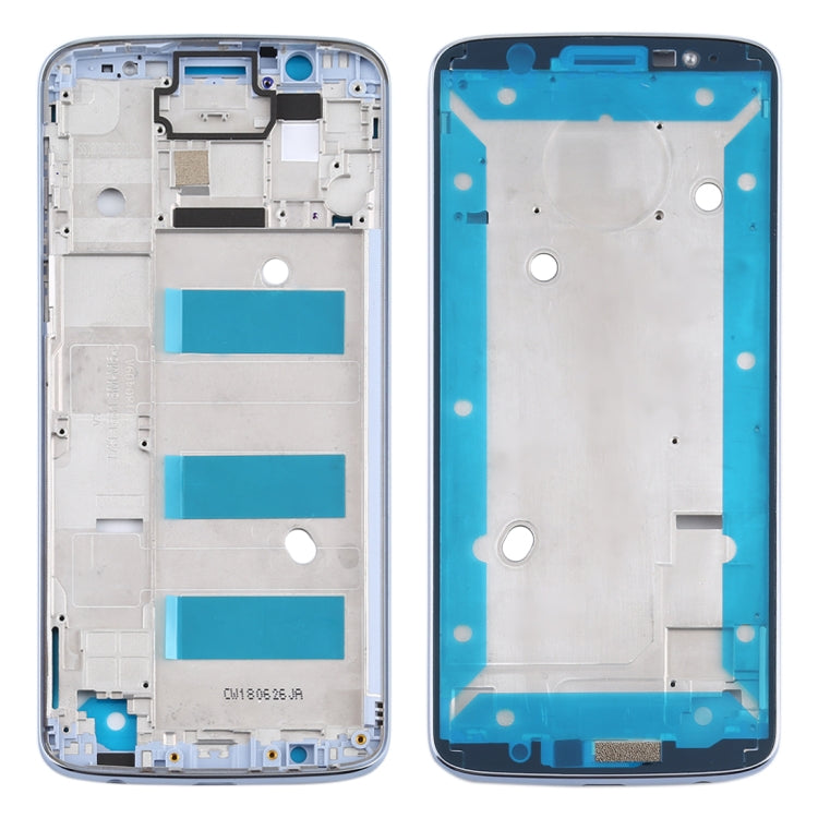 Front Housing LCD Frame Bezel for Motorola Moto G6 Plus(Blue) - Frame Bezel Plate by buy2fix | Online Shopping UK | buy2fix