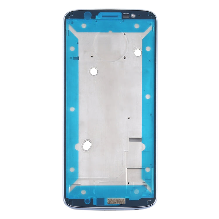 Front Housing LCD Frame Bezel for Motorola Moto G6 Plus(Blue) - Frame Bezel Plate by buy2fix | Online Shopping UK | buy2fix
