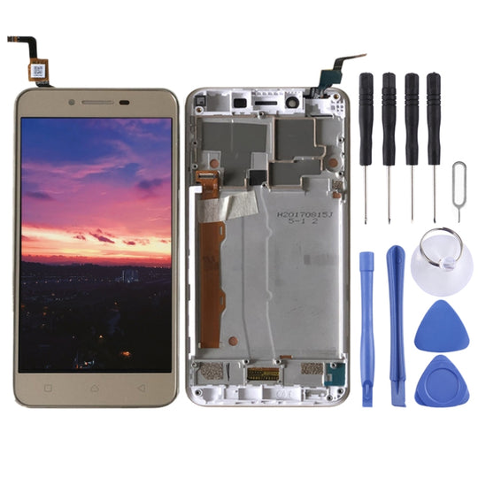 LCD-Bildschirm und Digitizer-Vollmontage mit Rahmen für Lenovo Vibe K5 A6020A40 (Gold)