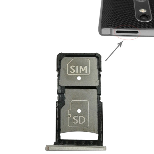 Plateau de carte SIM + plateau de carte Micro SD pour Motorola Droid Turbo 2 / XT1585 (Or)