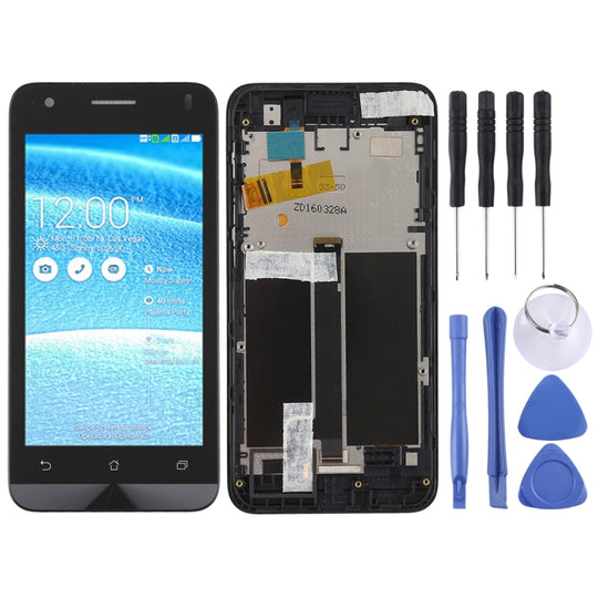LCD-Bildschirm und Digitizer-Vollmontage mit Rahmen für Asus Zenfone C ZC451CG (Schwarz)